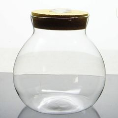 【M】LEDライト付き コルク蓋 ガラスボトル 苔テラリウム 容器 ボトリウム ボトルアクアリウム