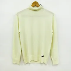 ブラックレーベルクレストブリッジ セーター トップス 長袖 タートルネック メンズ Mサイズ クリーム BLACK LABEL CRESTBRIDGE 【中古】