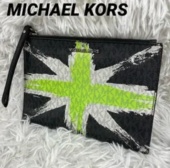 MICHAEL KORS クラッチバッグ　ネオンカラー　ペイント