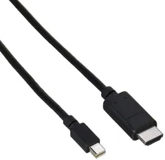 【数量限定】DisplayPort Mini (オス) - HDMI (オス) エレコム 変換ケーブル 2m ブラック AD-MDPHDMI20BK