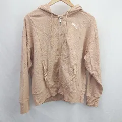 ◇ ⊇ PUMA プーマ 綿100% 長袖 パーカー サイズM ベージュ系 メンズ E  【1506300021152】