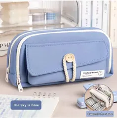 ペンケース 大容量 筆箱 おしゃれ case pen シンプル ペン入れ かわいい ペンポーチ 文具収納 筆入れ 便利 キャンバス 無地 多機能 社会人