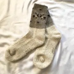 あたたかいモンゴル🇲🇳靴下Biger 羊ウール100％靴下トナカイナチュラル