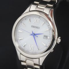 SEIKO ソーラー式腕時計 ブルー文字盤　回転式ベゼル　稼働品【美品】 稼働☆美品 セイコーセレクション ソーラー 青針 ローマ数字 STPX047