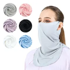 フェイスカバー UVカット UPF50+ 冷感 ネックカバー フェイスガード 耳掛け 日よけ フェイスマスク アウトドア 翌日配達対応