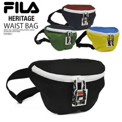 FILA HERITAGE (フィラ ヘリテージ) WAIST BAG (ウエストバッグ) ボディバッグ ショルダーバッグ メンズ レディース BLACK ブラック NAVY ネイビー GREEN グリーン YELLOW イエロー FDH001