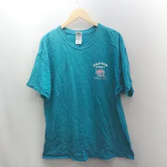 ◇ ⊂ GILDAN ロゴイラストプリント バックプリント 半袖 Ｔシャツ サイズXL ブルー　マルチカラー メンズ レディース E  【1502060007580】