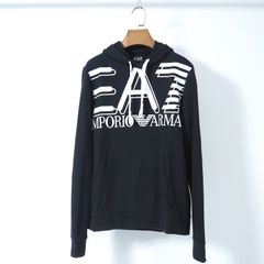 エンポリオアルマーニ EMPORIO ARMANI ロゴ パーカー S ブラック メンズ 正規品 2-DG521