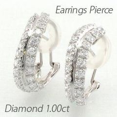 1.00ct】ロイヤルアッシャーダイヤモンドJEA0060イヤリング - メルカリ