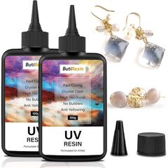 ButiResin UVレジン液 高い透明 急速硬化レジン液大容量200g UV-LED対応 黄変なし ハードタイプ レジンアート uvレジンクリア DIY 手芸用品 アクセサリ ハンドメイド 0