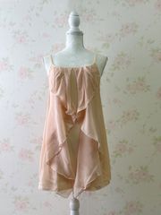 rienda Chiffon Camisole Dress (Peach Pink) Gyaru Y2K