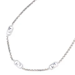 FENDI (フェンディ) オーロック FFロゴ チェーンネックレス シルバー