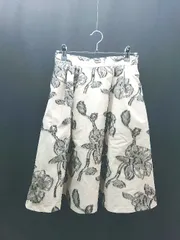 ◇ 31 Sons de mode 花柄刺<!-利用不可文字-!> バックファスナー ポリエステル100% ミニ フレア スカート サイズ36 ベージュ レディース E  【1308160051863】