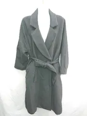 ■ ⊇ ◎●未使用● KBF アーバンリサーチ 長袖 チェスターコート サイズONE ブラック レディース E  【1411280025635】