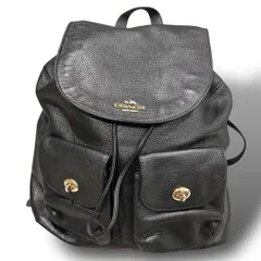 極美品 COACH コーチ リュック バッグパック レザー ブラック 大容量