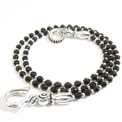 【60cm】 Silverエンドパーツチェーン【カッティングオニキス】【60cm】ネックレス オニキス チェーン パワーストーン メンズ レディース アクセサリー シルバー925 天然石 黒い石 silver925 芸能人 ジュエリー 魔よけ