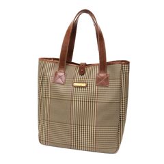 ラルフ ローレン オールド ヴィンテージ トートバッグ ビジネスバッグ チェック レザー 本革 PVC 茶 ブラウン brown Ralph Lauren