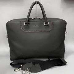 Paul Smith ポールスミス ストライプ ブリーフケース ビジネスバッグ 2wayバッグ チャコールグレー