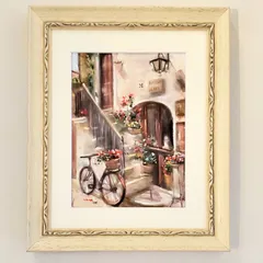 王力 水彩画 水鄉 ⚫️横115cm 縦97cm⚫️