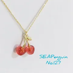 No.127 さくらんぼのネックレス☆*ハンドメイド　レディース