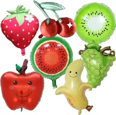 Lumierechat バルーン 風船 フルーツ 果物 くだもの 7枚 ビッグ サイズ パーティー イベント 店舗 お店 装飾 a-b6190(フルーツ,  大きな風船)