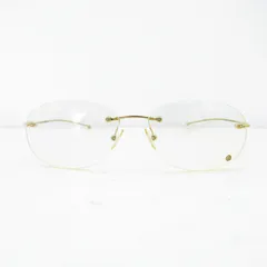 ジョルジオアルマーニ GIORGIO ARMANI リムレス 伊達眼鏡 アイウェア ツーポイント デザインテンプル ゴールドカラー 55□16 135 GA307/S ●ECOのサムネイル