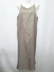 ◇ ⊇ URBAN RESEARCH 膝下丈 シルキーツイルキャミソールワンピース サイズF グレージュ系 レディース E  【1506250009880】のサムネイル