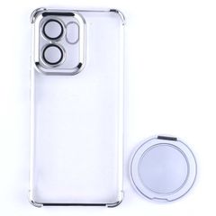 OPPO Reno13 A ケース スマホリング 付き 耐衝撃 薄型 ソフト ケース 【Color】シルバー