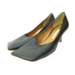 ピッピシック PIPPICHIC パンプス シューズ ヒール スクエアトゥ レザー 36 23.0cm 黒 ブラック 0918 ■YHS4