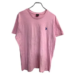 U.S. POLO ASSN 半袖 ロゴ Tシャツ Mサイズ ユーエスポロアッスン ピンク コットン 古着卸 アメリカ仕入 t2503-3193