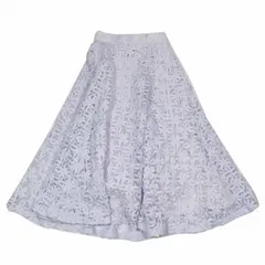 24SS アプワイザーリッシェ Apuweiser-riche NEWリボン刺繍 ミディフレアスカート ミモレ丈 チュール レース 1 ラベンダー/3YBA11 レディース