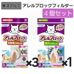 【ラスト1点】 東洋アルミ アレルブロック フィルター ４個セット 通気口用 屋外用 貼るだけ 粘着タイプ ホコリ対策 花粉対策 汚れ防止 まとめ売り