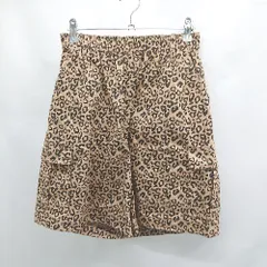 ◇ ⊂ ウィーゴー レオパード柄　豹 サイドポケットレオパードハーフパンツ サイズS ベージュ系 レディース E  【1507280006375】