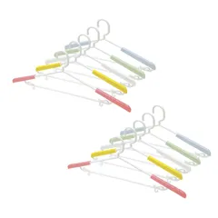 2セット) × スライド式ハンガー (5カラー 10本組 洗濯物ハンガー スライドプレーンハンガー NUEVO (型崩れ防止/滑り止め加工/日本製) 小久保工業所のサムネイル