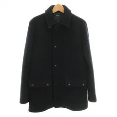 アーペーセー A.P.C. ステンカラーコート アウター ミドル丈 ジップアップ ウール XS 紺 ネイビー /BBのサムネイル