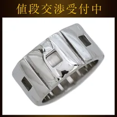 グッチ スクエア リング シルバー 指輪 JP17号 Ag 925 Sランク