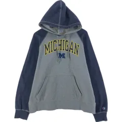 古着 チャンピオン Champion AUTHENTIC MICHIGAN ミシガン大学 カレッジ スウェットプルオーバーパーカー メンズXL相当/eaa501280