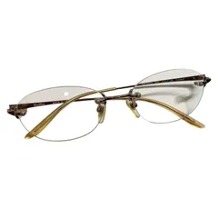 マックスマーラ MAX MARA 美品 老眼鏡 メガネ 金属フレーム 度入り 透明レンズ 日本製 MM-8566J 銀色のサムネイル