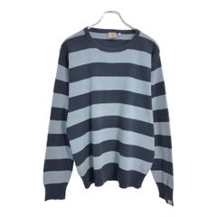 Carhartt カーハート ファットボーダー コットン セーター ネイビー(メンズ L)中古 古着 U5872