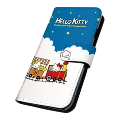 サンリオ 正規品 ハローキティ iPhone 15 Plus ケース 手帳型 スマホケース [デザイン:1.汽車/マグネットハンドあり] SANRIO キティ iphone15plus アイフォン15 プラスlus