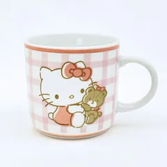 サンリオ ハローキティ 染付マグカップ チェック コップ 日本製 Sanrio