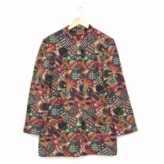 MISSONI ミッソーニ　ウールコート　シルク　総柄　マルチカラー　サイズ42 MISSONI ミッソーニ ウールコート シルク 総柄 マルチカラー