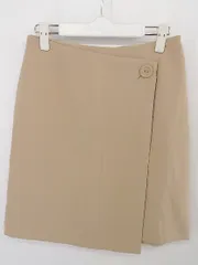 ◇ ◎ ●美品● CLEAR IMPRESSION タグ バックジップ 膝丈 ラップ巻き風 台形 スカート サイズ2 ベージュ系 レディース P  【中古】 【1210030005121】のサムネイル