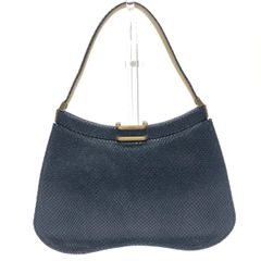 HAMANO がま口 ハンドバッグ リザード型押し ゴールド金具 皇室御用達