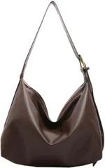 PIENSE トートバッグ ショルダーバッグ レディース 大容量 大きめ A4 斜めがけ 軽量 PU(ブラウン)