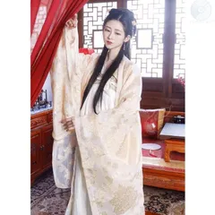 豪華4点セット中華服　レディース用中国古代宮廷衣装　華やかな振袖漢服唐装　チャイナドレス　ショール付　金色刺繍カバー　華流舞台ステ