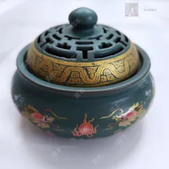 ⑤中国香炉 銅製 龍鳳暖手炉 香炉 室内檀香炉 香道具 装飾品 工芸品 置物 美術