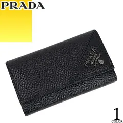 プラダ PRADA キーケース レディース メンズ サフィアーノレザー 6連 本革 革 ブランド おしゃれ 軽量 黒 ブラック SAFFIANO LEATHER KEYCHAIN 2PG222 QME