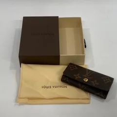 ★M5 箱付き LOUIS VUITTON ルイヴィトン モノグラム ミュルティクレ4 M62631 キーケース 4連 留め具金具ボタン 保存袋付き ダークブラウン レディース メンズ ファッション小物