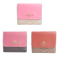 コーチ COACH 三つ折り財布 ラグジュアリー クロスグレーン レザー スモール トライフォールド ウォレット レディース cf369 fcf369